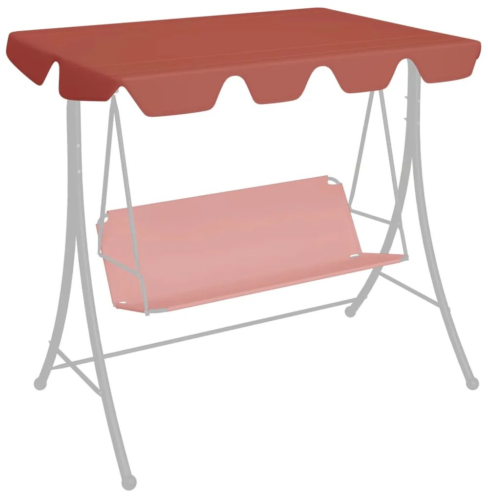 Toldo suplente baloiço 188/168x110/145cm 270 g/m² terracota