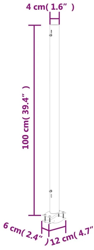 Toldo lateral retrátil para pátio 160x300 cm cor creme
