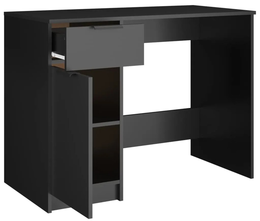Secretária 100x50x75 cm derivados de madeira preto