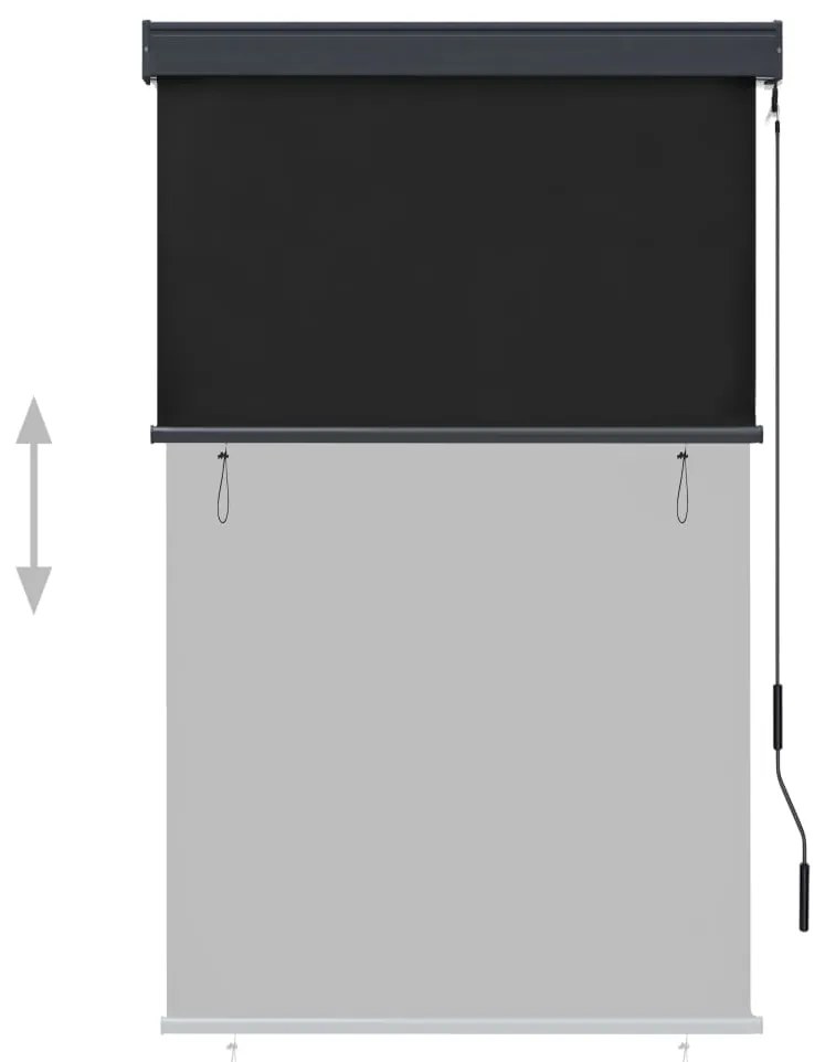 Estore de rolo para exterior 100x250 cm antracite
