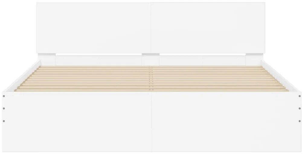 Estrutura de cama com cabeceira 150x200 cm branco