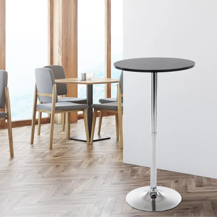 Mesa alta redonda Ø60 x 108 cm Preto