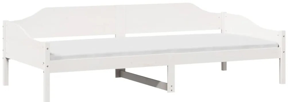 Cama sem colchão 90x200 cm madeira de pinho maciça branco