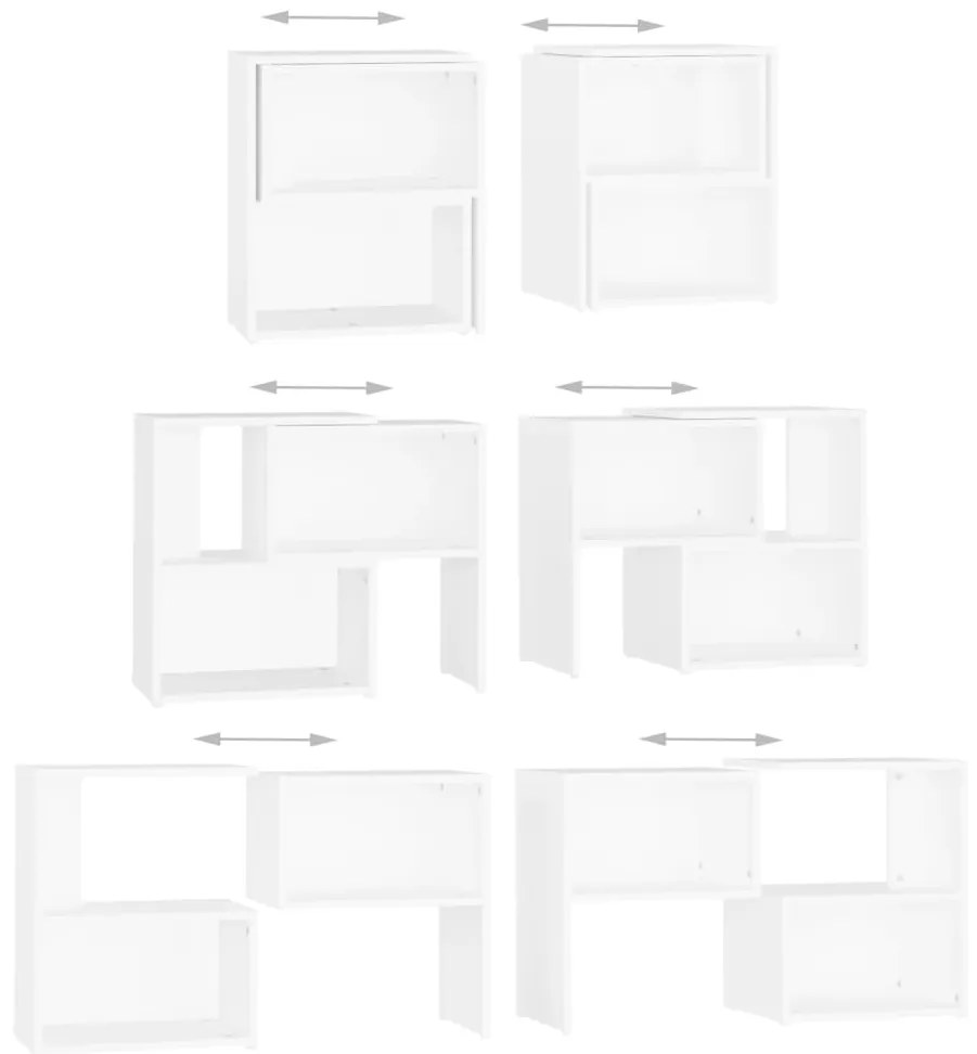 Móvel de TV 104x30x52 cm derivados de madeira branco