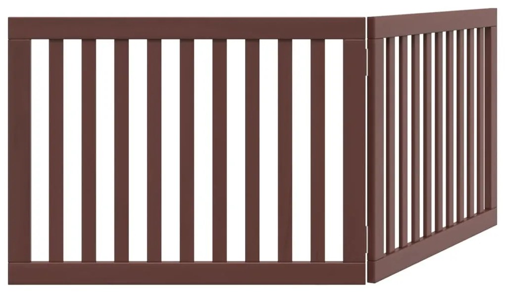 Portão para cães dobrável 2 painéis 160 cm álamo castanho