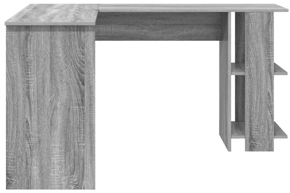 Mesa de canto cinza Sonoma com armazenamento 140x113,5x75cm