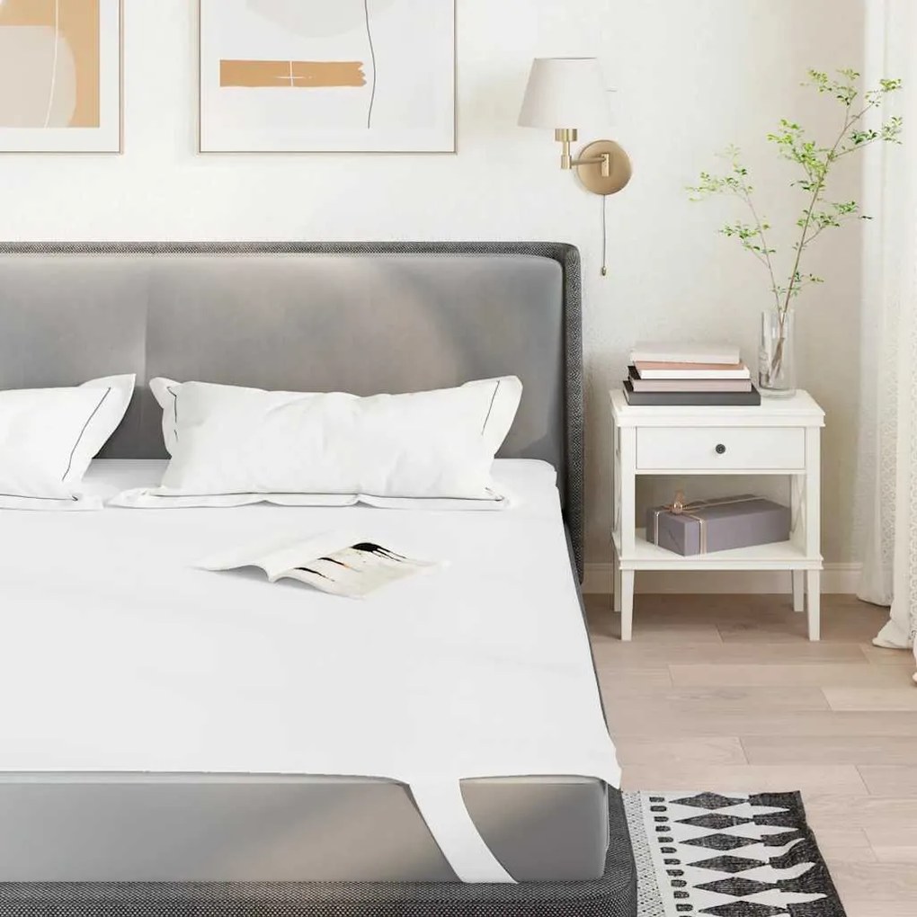 vidaXL Protetor de colchão impermeável 100x220 cm branco
