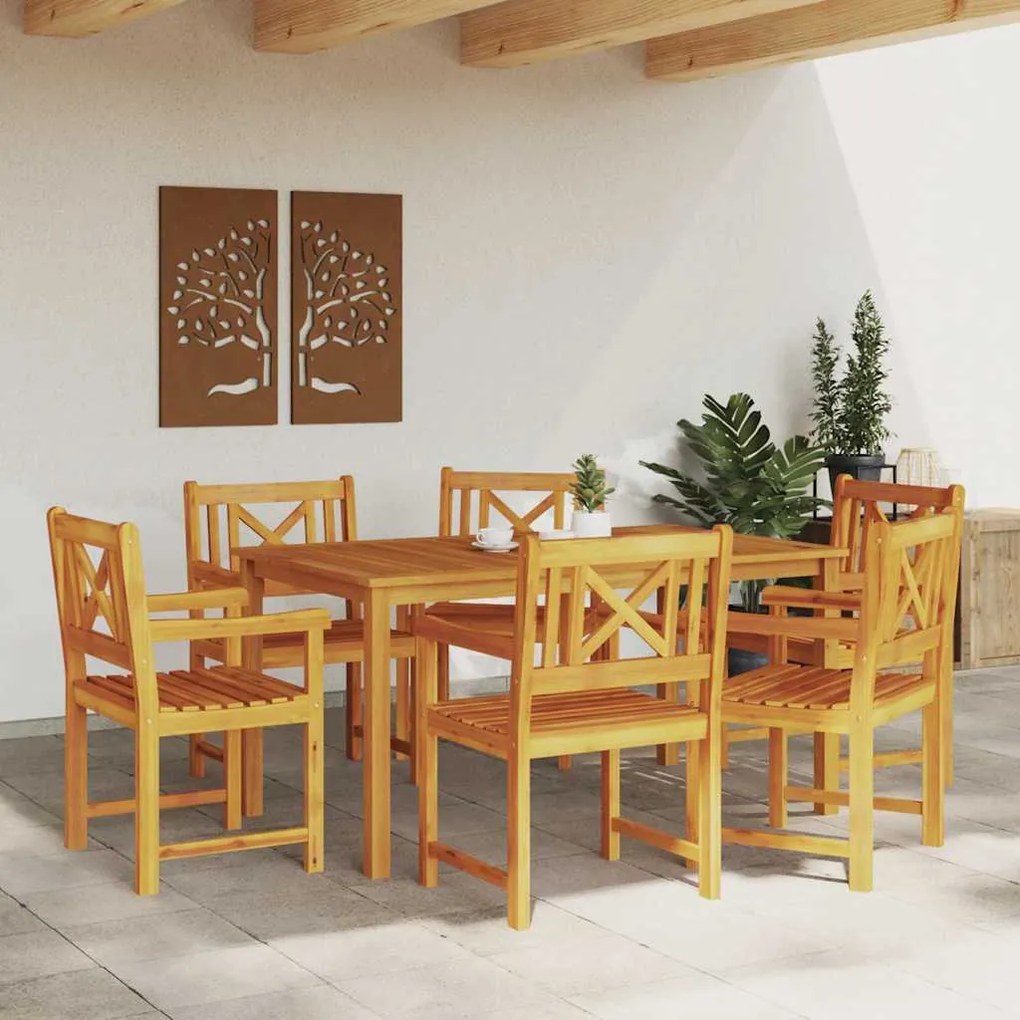 Cadeiras de Jardim vidaXL 6 pcs 56x55.5x90 cm Madeira Sólida de Acácia