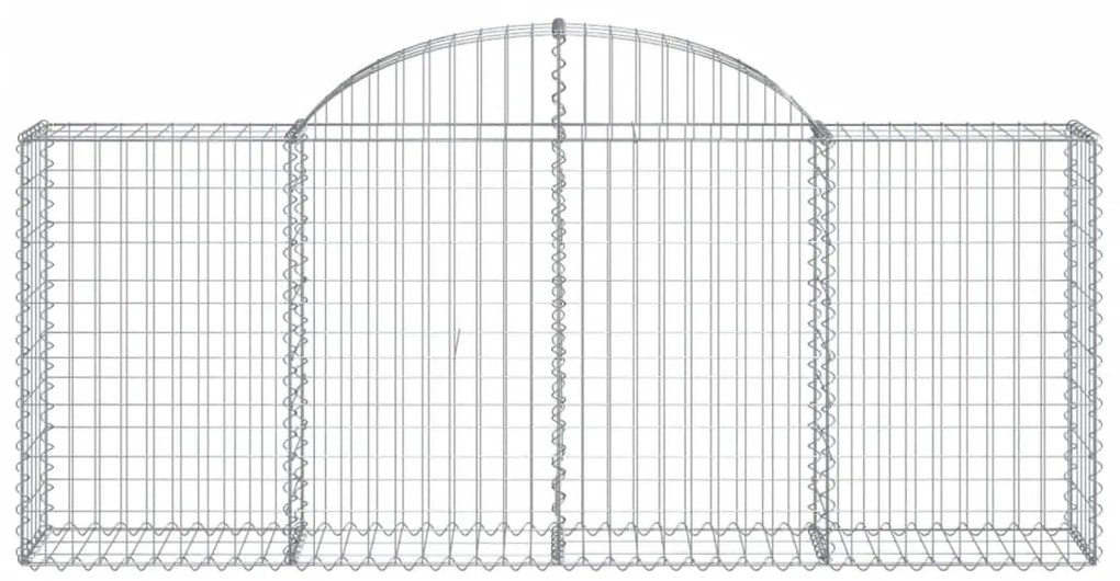 Cestos gabião arqueados 20pcs 200x30x80/100cm ferro galvanizado