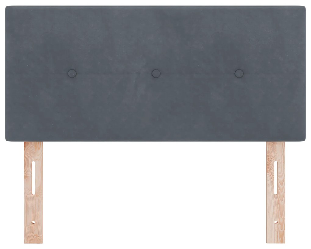Cabeceira vidaXL Button Tufted Cinza Escuro 80 cm em Veludo