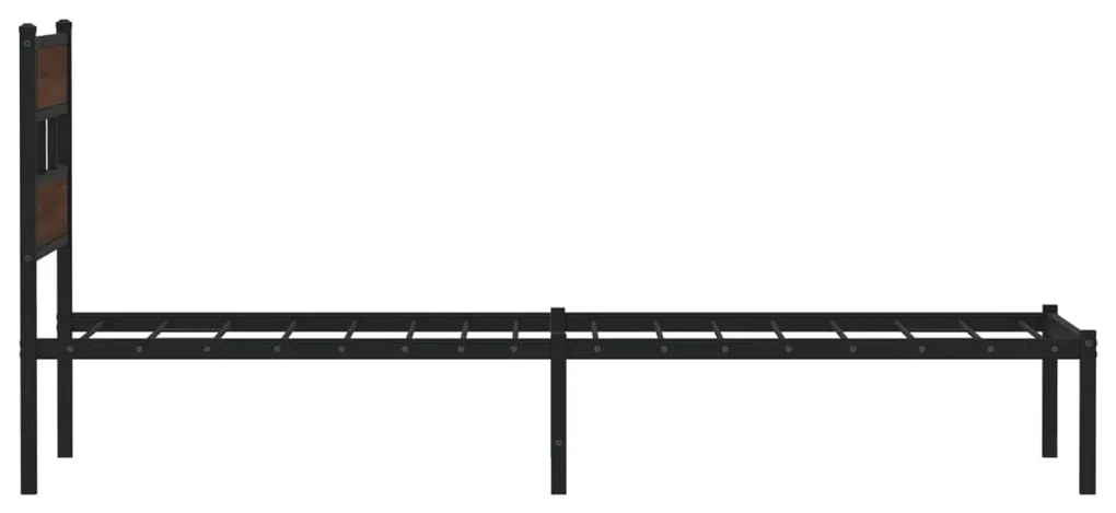 Cama sem colchão com cabeceira 90x200 cm carvalho castanho