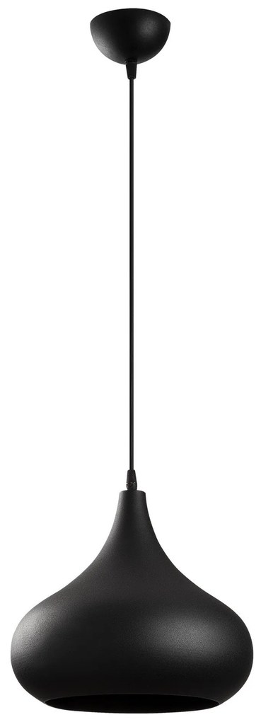 Candeeiro de Teto Saglam – Preto e Ouro – Diâmetro 30 cm x Altura 126