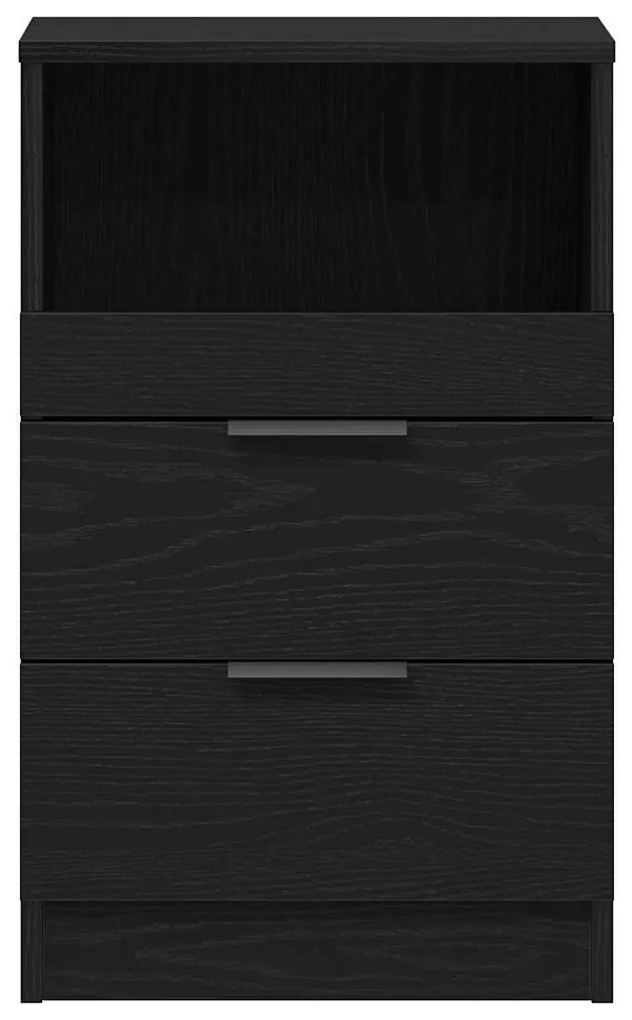 Camas de cabeceira vidaXL 2 pcs Carvalho Preto 40x35x65 cm Madeira eng