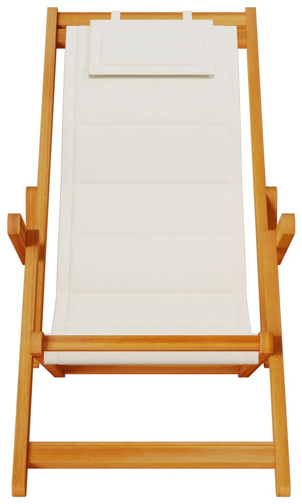 Cadeiras de Praia Dobráveis vidaXL 2 pcs Cinzento Claro em Madeira de