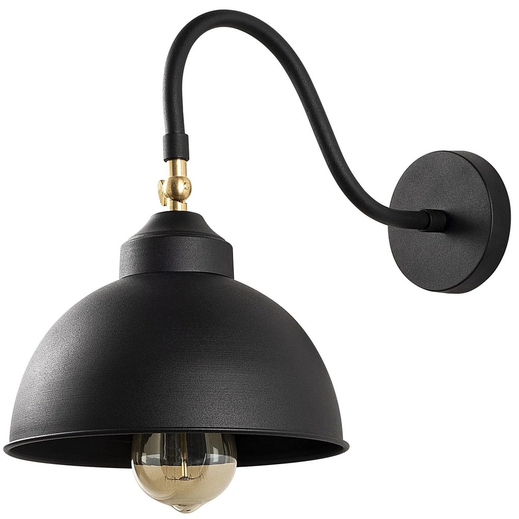 Candeeiro de Parede Saglam – Preto – 21 x 32 cm