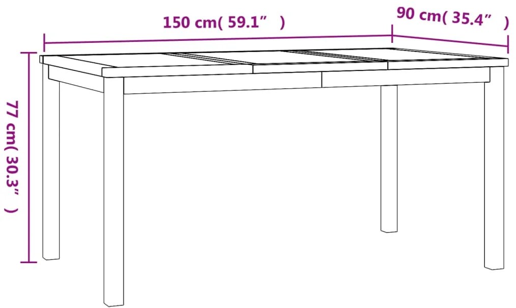 5 pcs conjunto de jantar p/ jardim madeira de teca maciça