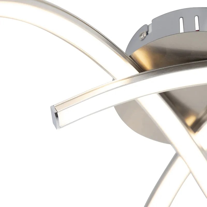 Candeeiro de tecto design em aço com 3 luzes, incluindo LED - Faleri Design,Moderno