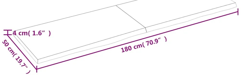 Prateleira de parede 180x50x(2-4) cm carvalho tratado castanho