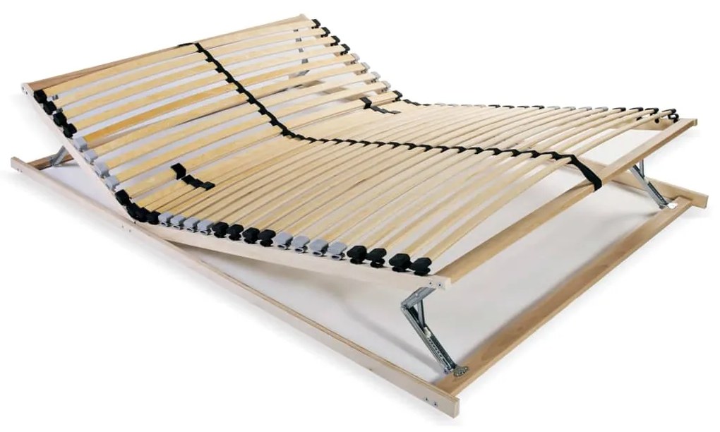 246459 vidaXL Estrado de ripas com 28 ripas 7 zonas 120x200 cm