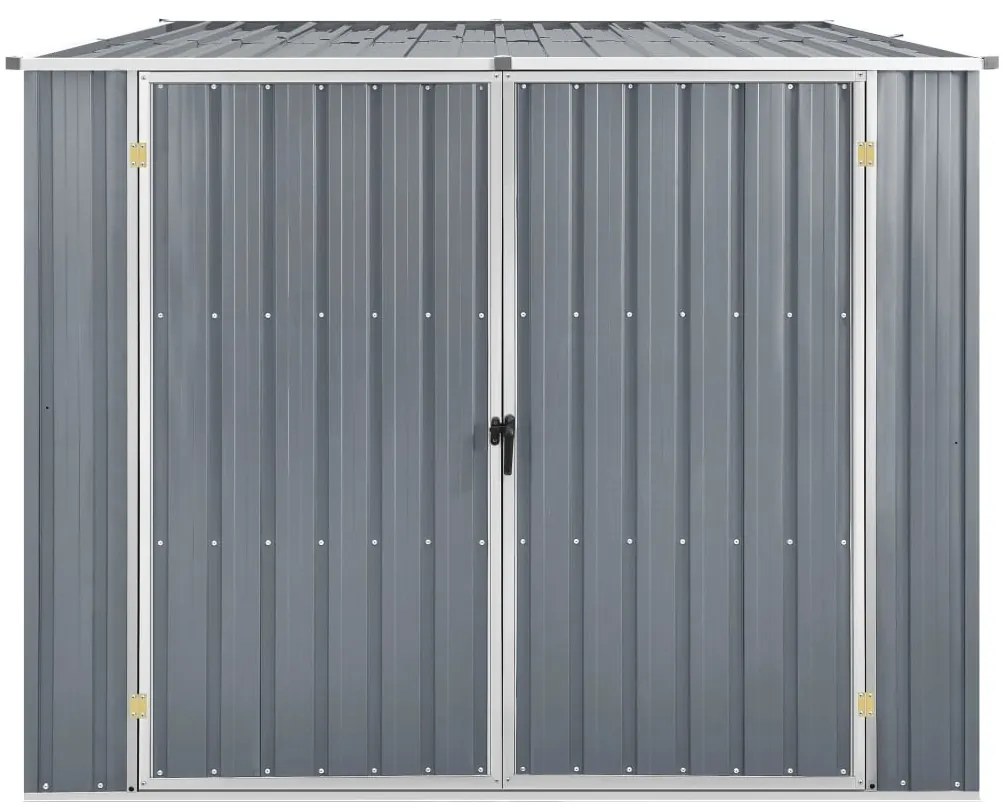 Abrigo de jardim 195x198x159 cm aço galvanizado cinzento