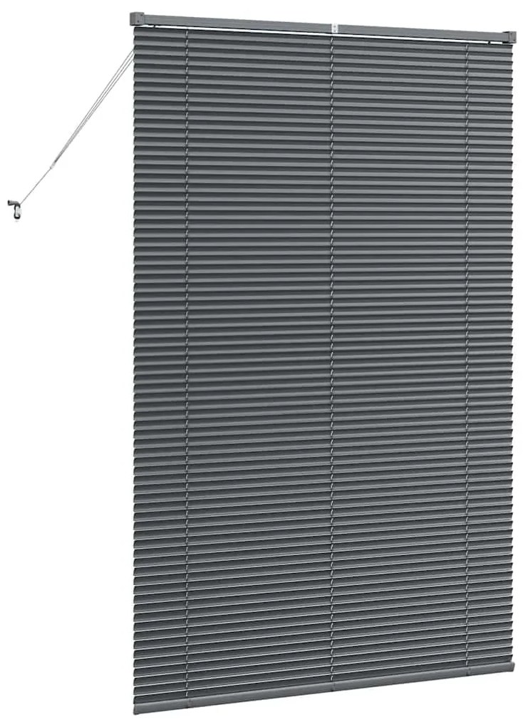 Persiana de Janela Cinzento-escuro 120 x 175 cm Alumínio
