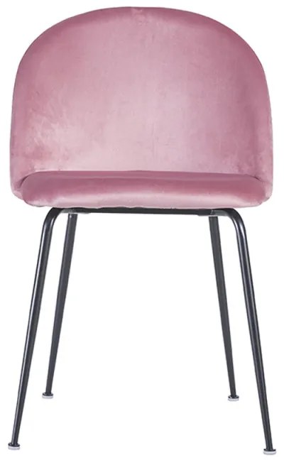 Cadeira Black Dalnia Veludo - Rosa