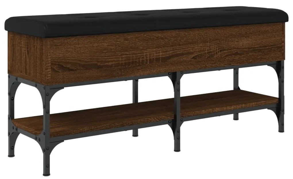 Banco sapateira 102x32x45cm derivados madeira carvalho castanho