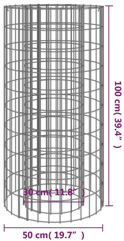 Braseira gabião Ø 50 cm ferro galvanizado