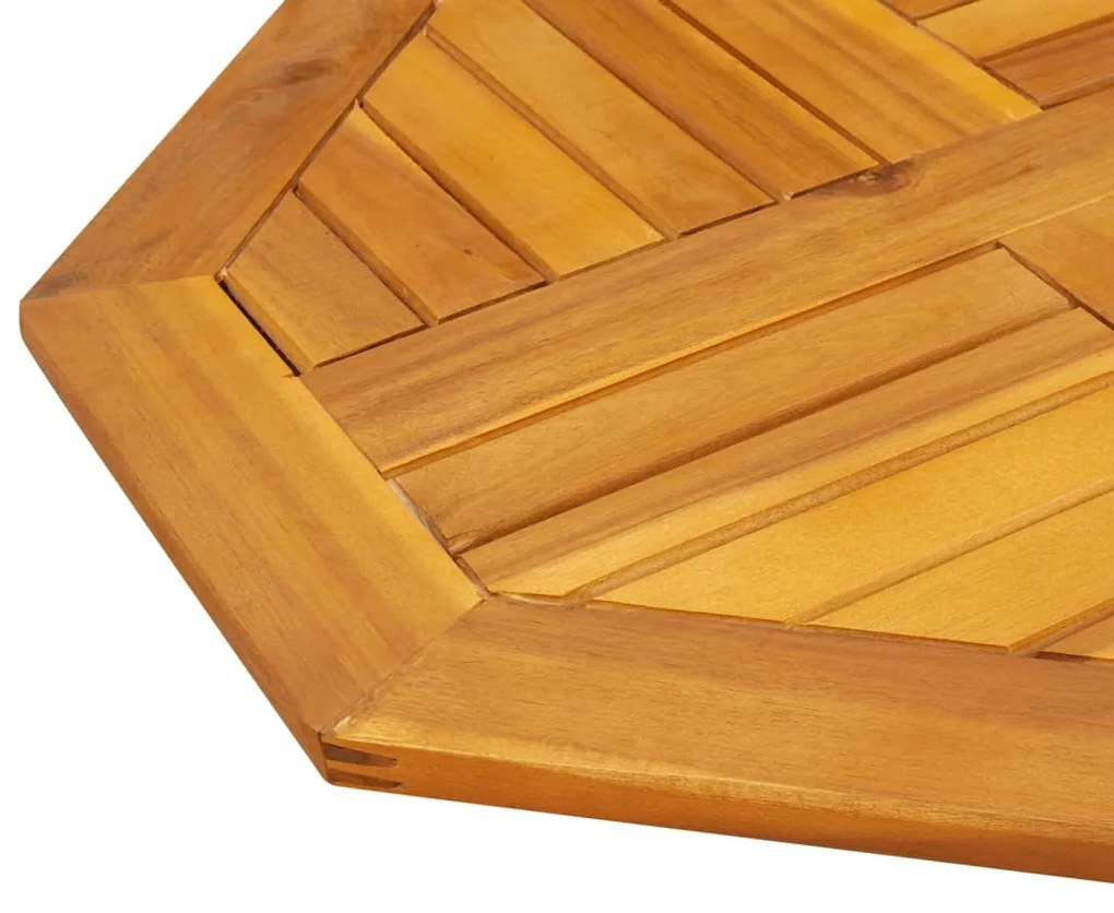 Tampo de mesa octogonal 60x60x2 cm madeira de acácia maciça