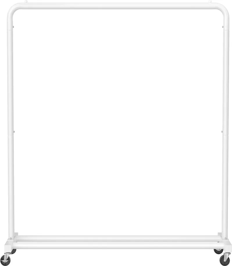 Guarda roupa 38 x 110 x 141,5 cm, varão com rodas branco