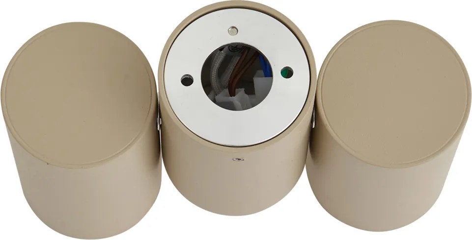 Foco de teto moderno orientável de 2 luzes taupe - Michael