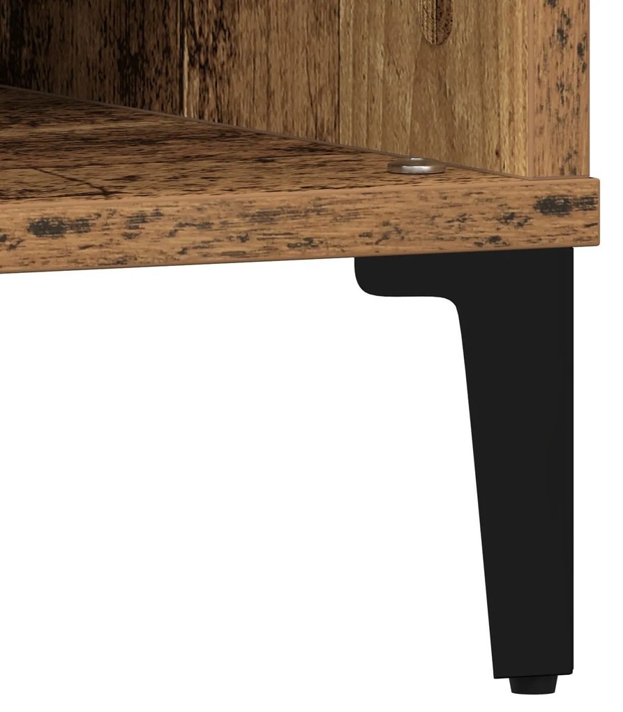 Mesa de Cafe da vidaXL Madeira Antiga 60x60x30 cm Madeira Engenharia