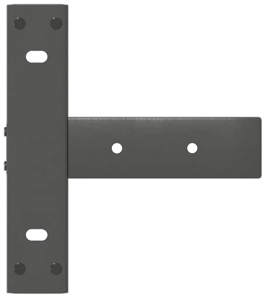 Pés de mesa de console em forma de T, 2 peças, antracite, 25x28x(72-73