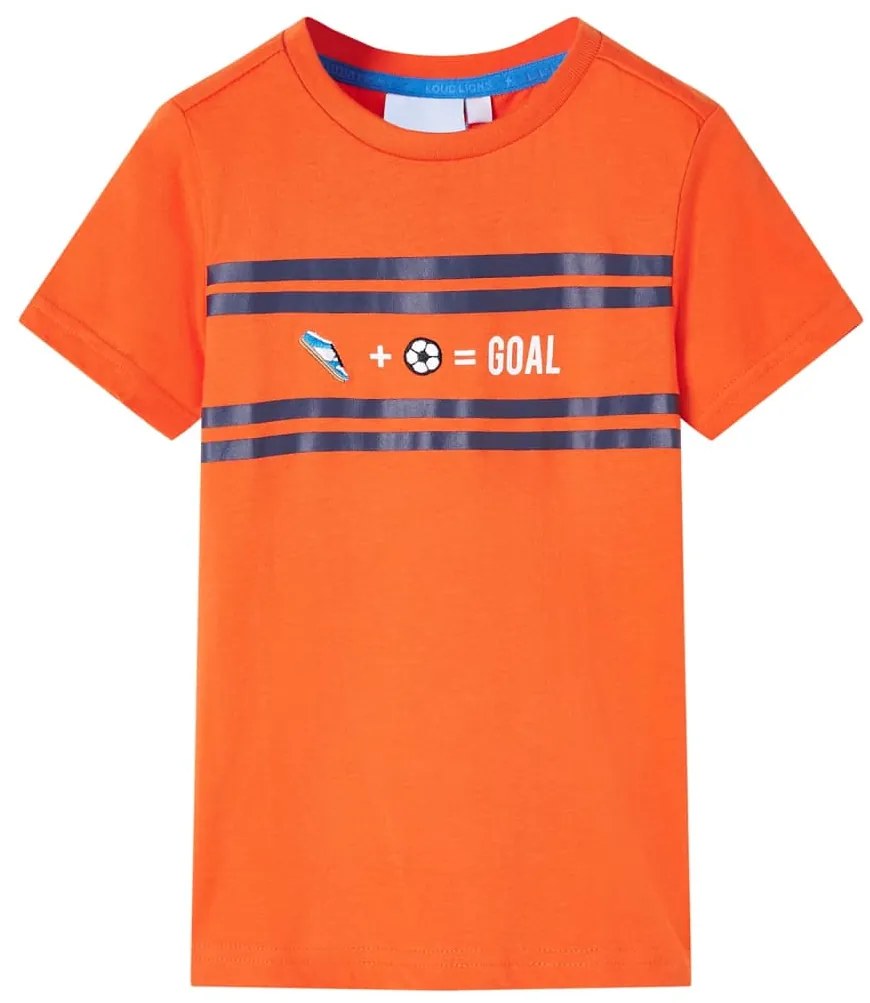 T-shirt de criança laranja-escuro 128