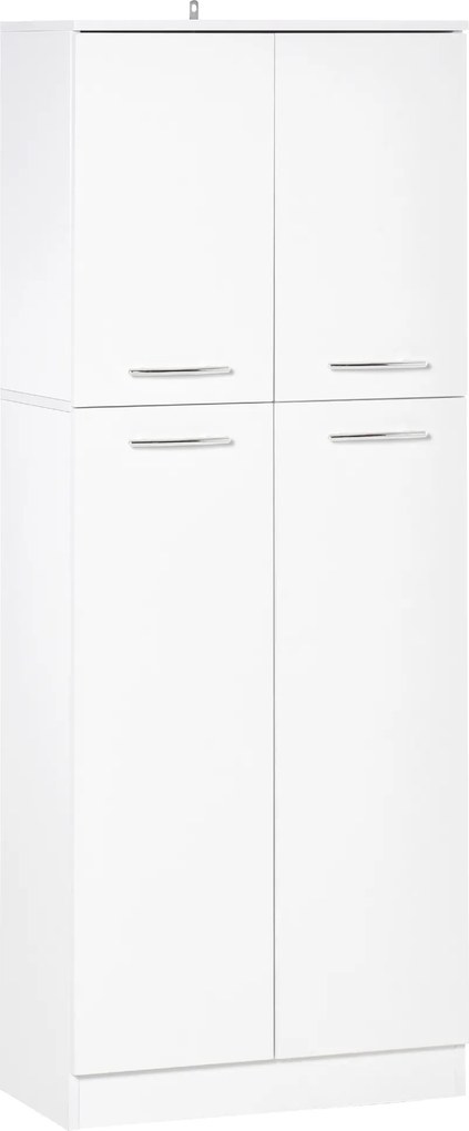 HOMCOM Armário de cozinha de 2 Portas Móvel Auxiliar de Armazenamento Multifuncional com 5 Prateleiras e Prateleiras Interiores | Aosom Portugal