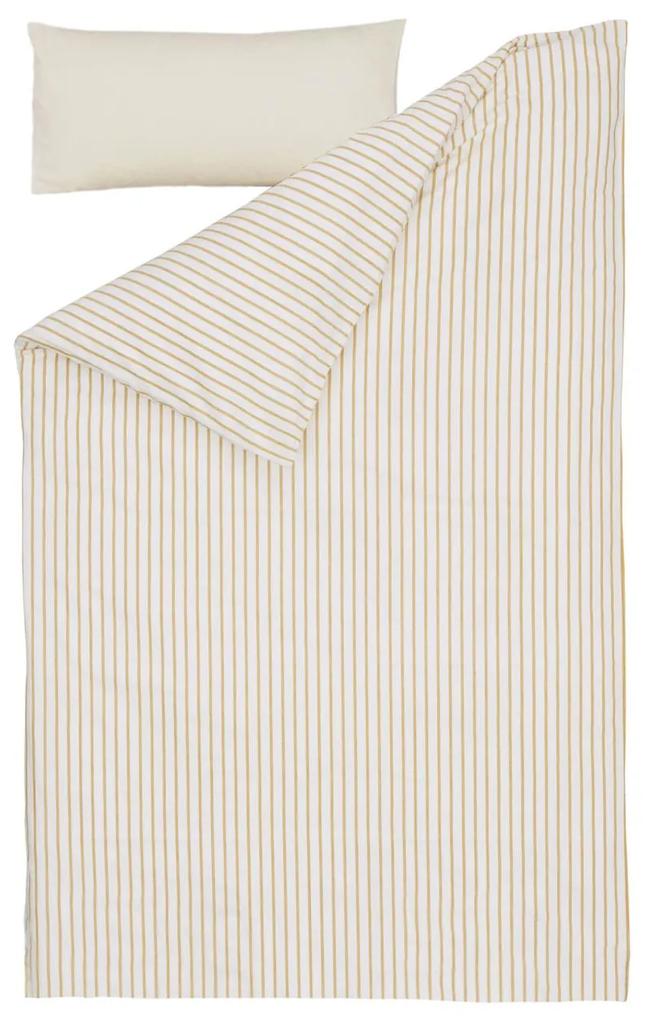 Kave Home - Set Ghia lençol,capa edredão,capa almofada 100% algodão orgânico (GOTS) riscas 90 x 190 cm