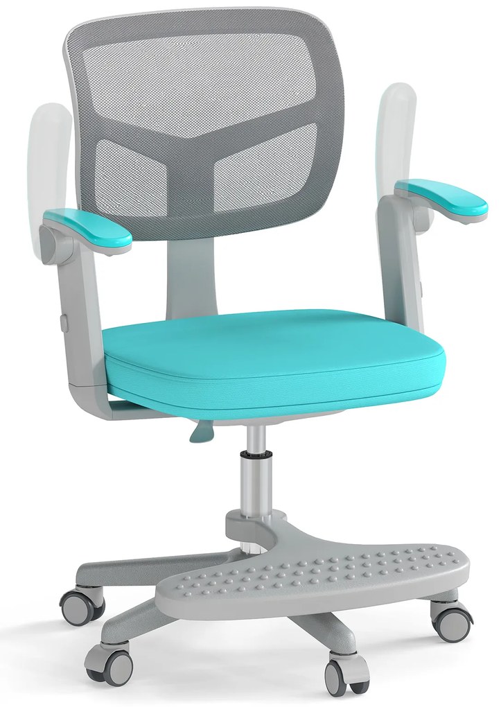 Cadeira de estudo infantil com altura ajustável para meninos e meninas de 3 a 10 anos - rosa