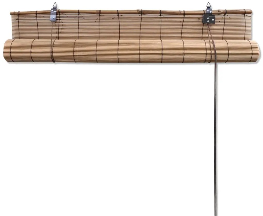 Estores de rolo 2 pcs 100 x 160 cm bambu castanho
