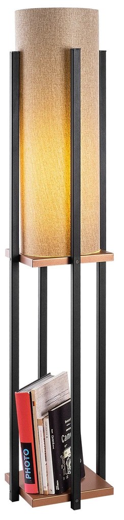 **** Lâmpada de Pé 7128 – Preto e Cobre – 25 x 25 x 130 cm
**