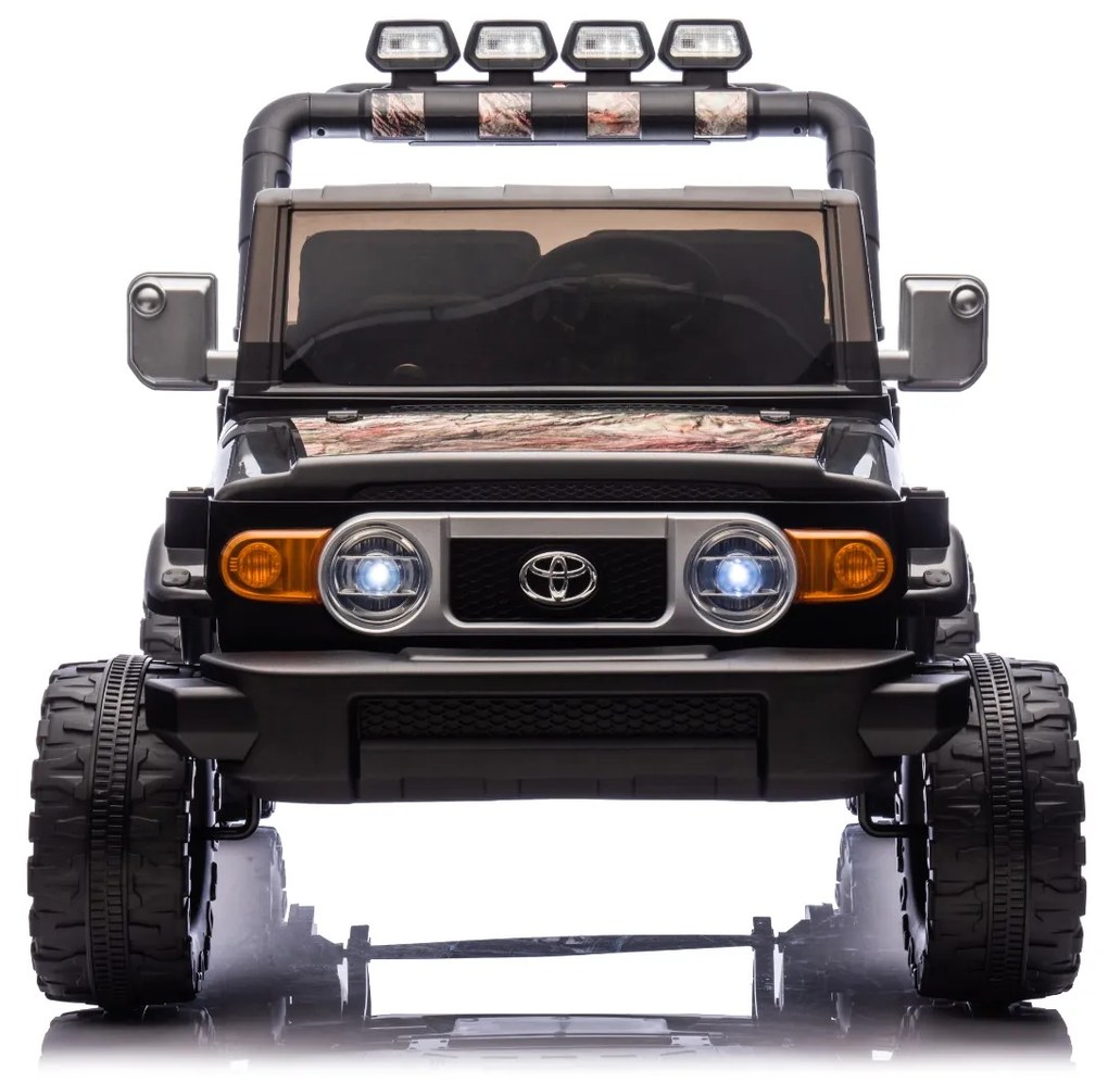 Carro elétrico para crianças Toyota FJ Cruiser XXL 24V 4x4, licença oficial (dois lugares), bateria de lítio portátil, chassis alto, suspensão traseir