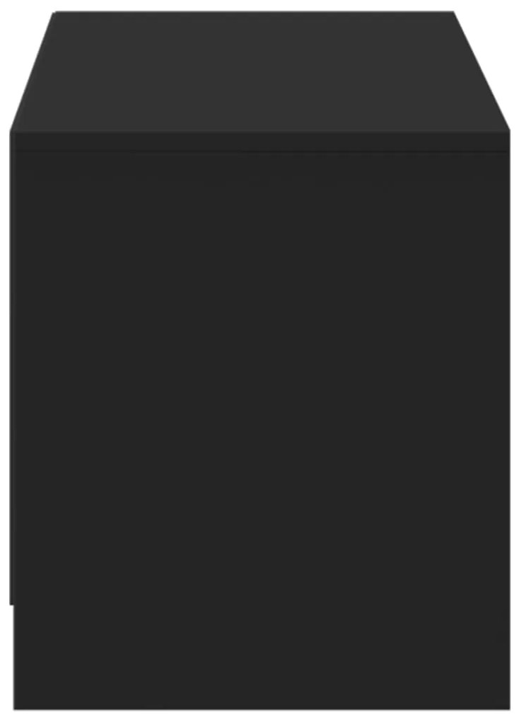 Móvel de TV com luzes LED derivados de madeira preto