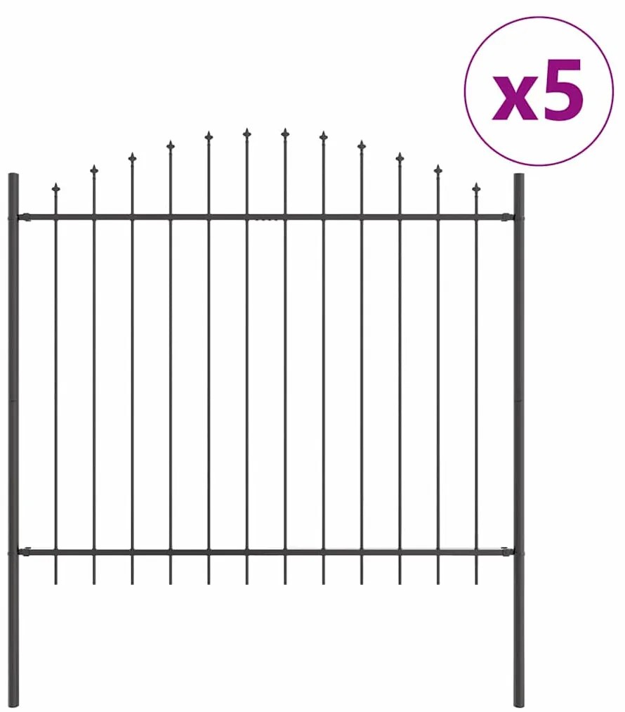 Cerca de Jardim com Arco - Cinza - 8,5 x 1,25 m - Aço