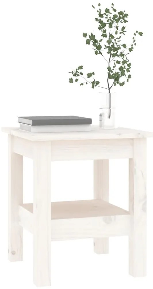 Mesa de centro 35x35x40 cm pinho maciço branco
