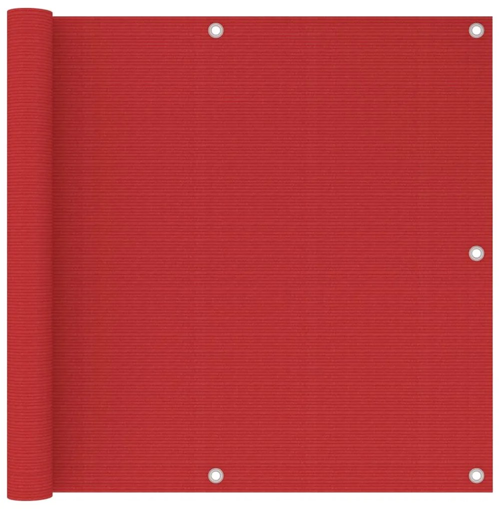 Tela de varanda 90x500 cm PEAD vermelho