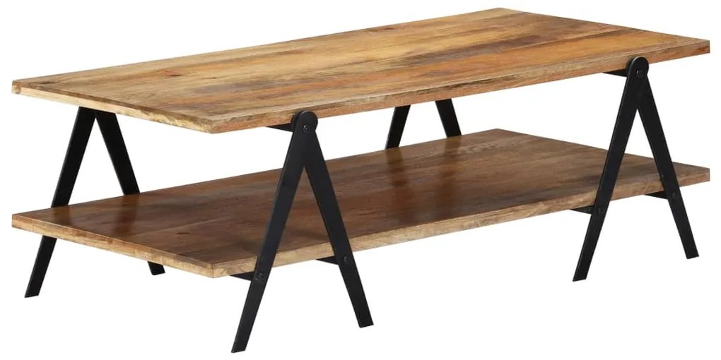 Mesa de centro em madeira de mangueira maciça 115x60x40 cm