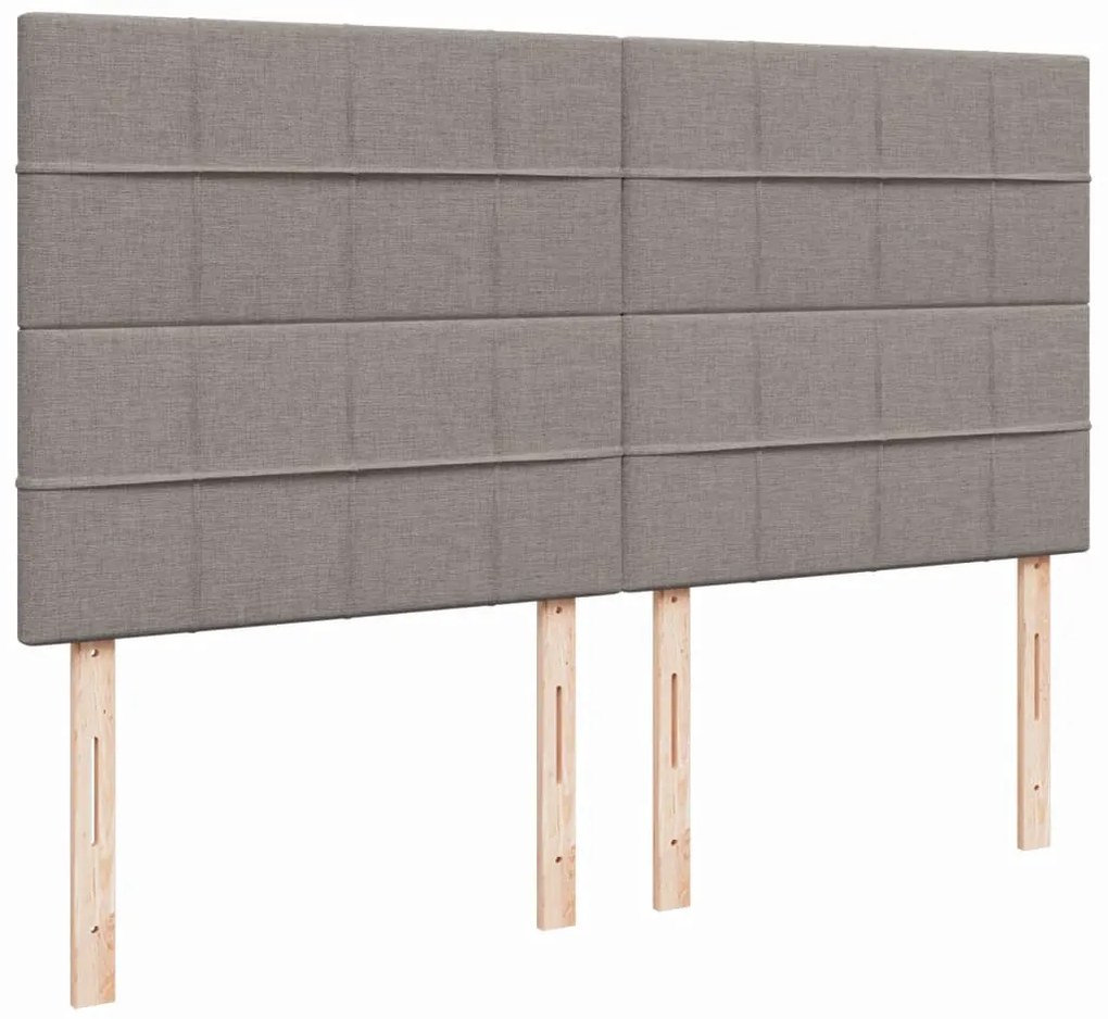Cama com molas/colchão 180x200 cm tecido castanho-acinzentado