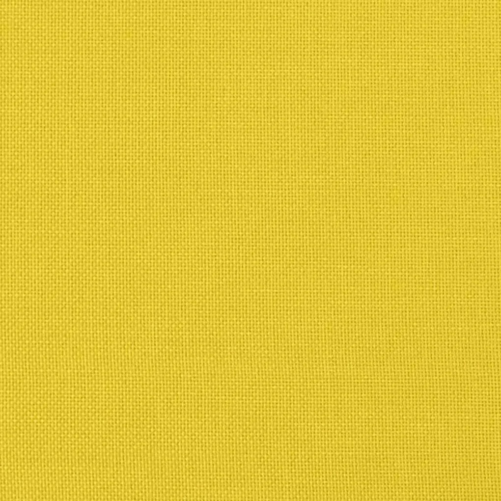 Poltrona com apoio de braços 53 cm tecido amarelo-claro