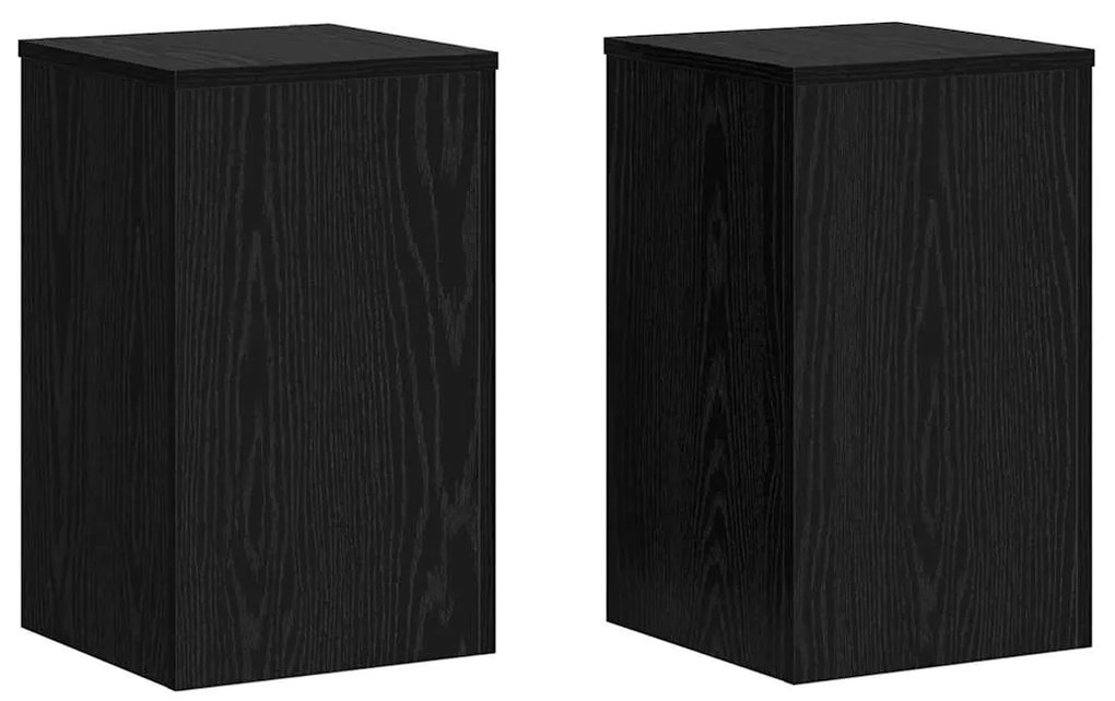 Suportes para Plantas 2 pcs Carvalho Preto 30 x 30 x 50 cm em Madeira