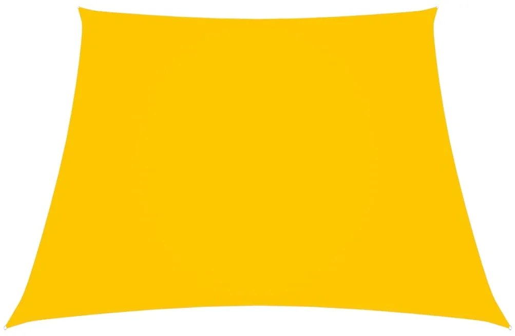 vidaXL Para-sol estilo vela tecido oxford trapézio 3/5x4 m amarelo