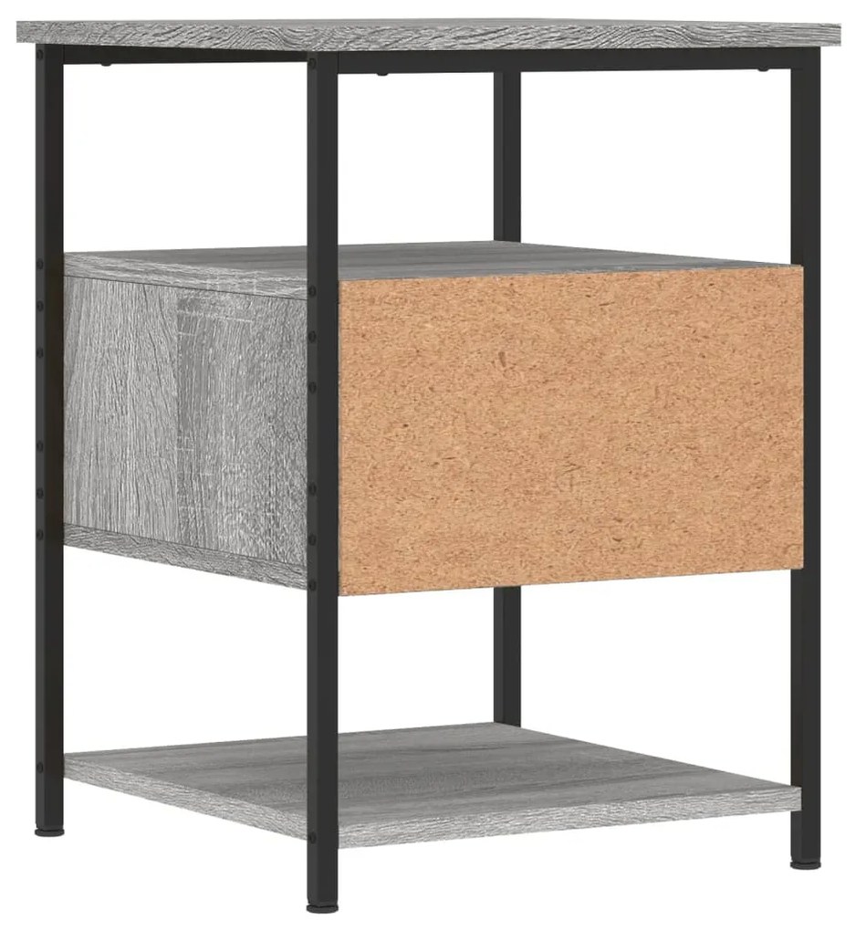 Mesa de cabeceira 40x42x56 cm derivados madeira cinzento sonoma
